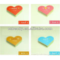 Heart shape note pad with matt cardboard cover
